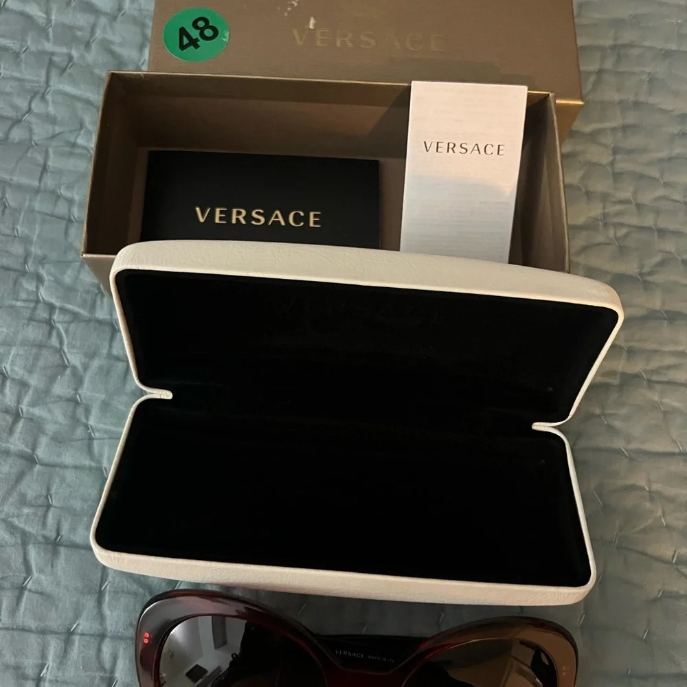 Versace Red and Black Sunglasses - Picture 6 of 10